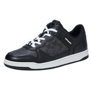 New Coach Men's C201 Signature Sneaker, Black, 11